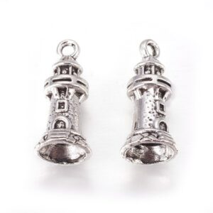 Silver Lighthouse Charm