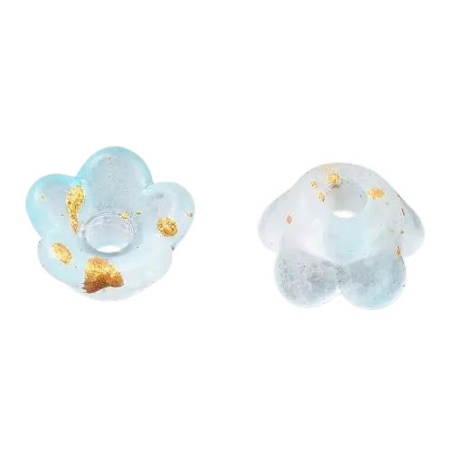 6x3mm Lucite Mint Flower Bead