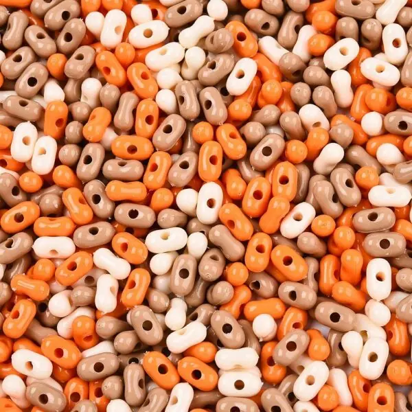 Peanut Beads in Orange