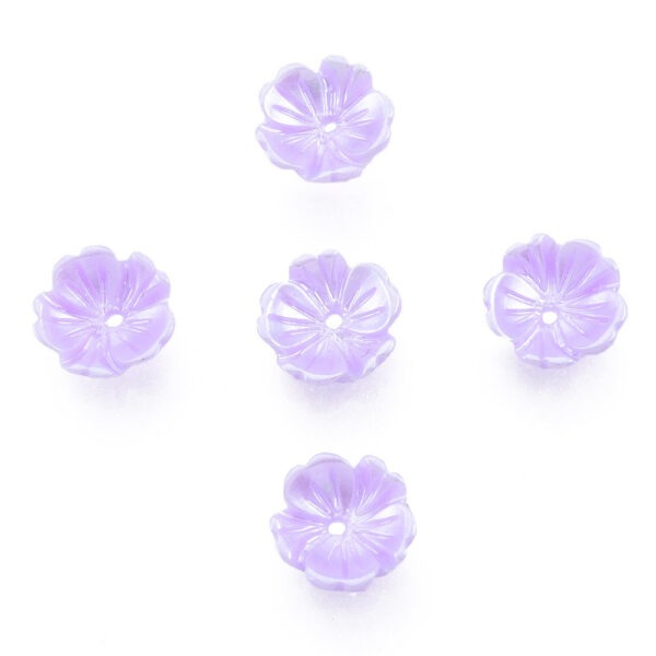 Acrylic Five Petal Flower Bead Cap - Image 3