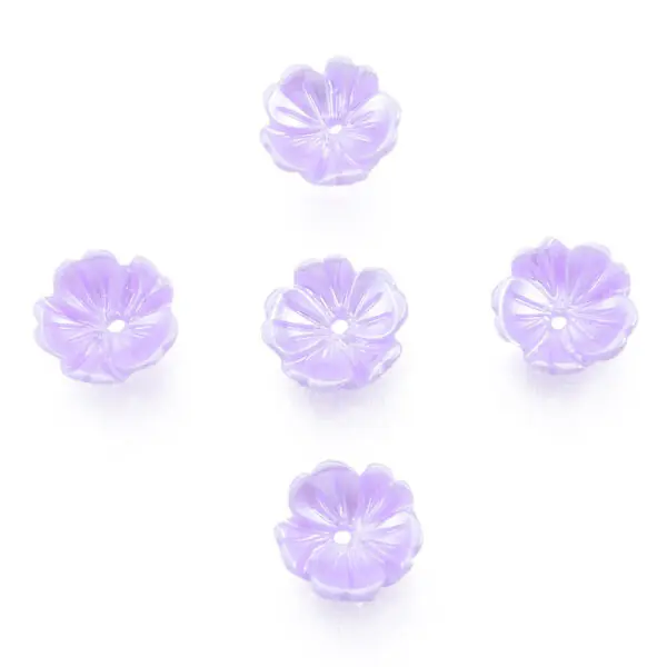Acrylic Five Petal Flower Bead Cap - Image 3