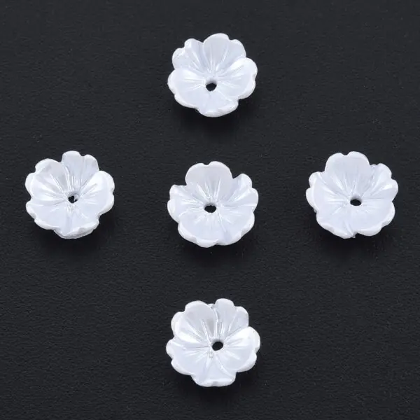 Acrylic Five Petal Flower Bead Cap - Image 2