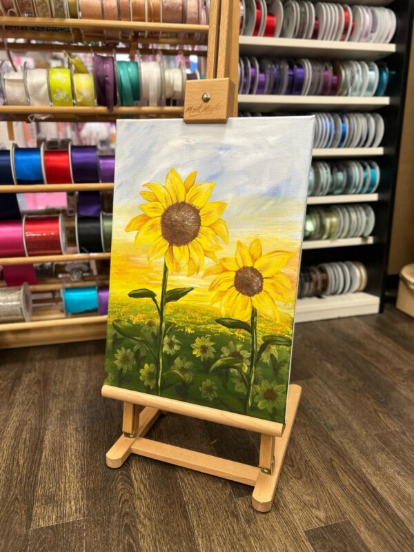 Sunflower Painting Cuppa and Canvas Workshop