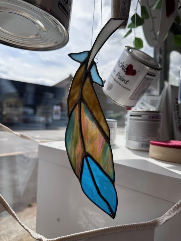 Feather Light Catcher Stained Glass - Riverside Beads