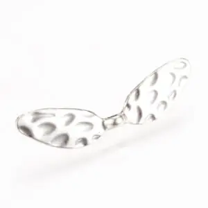 Thin metal wing finding - Wing 27 Antique Silver