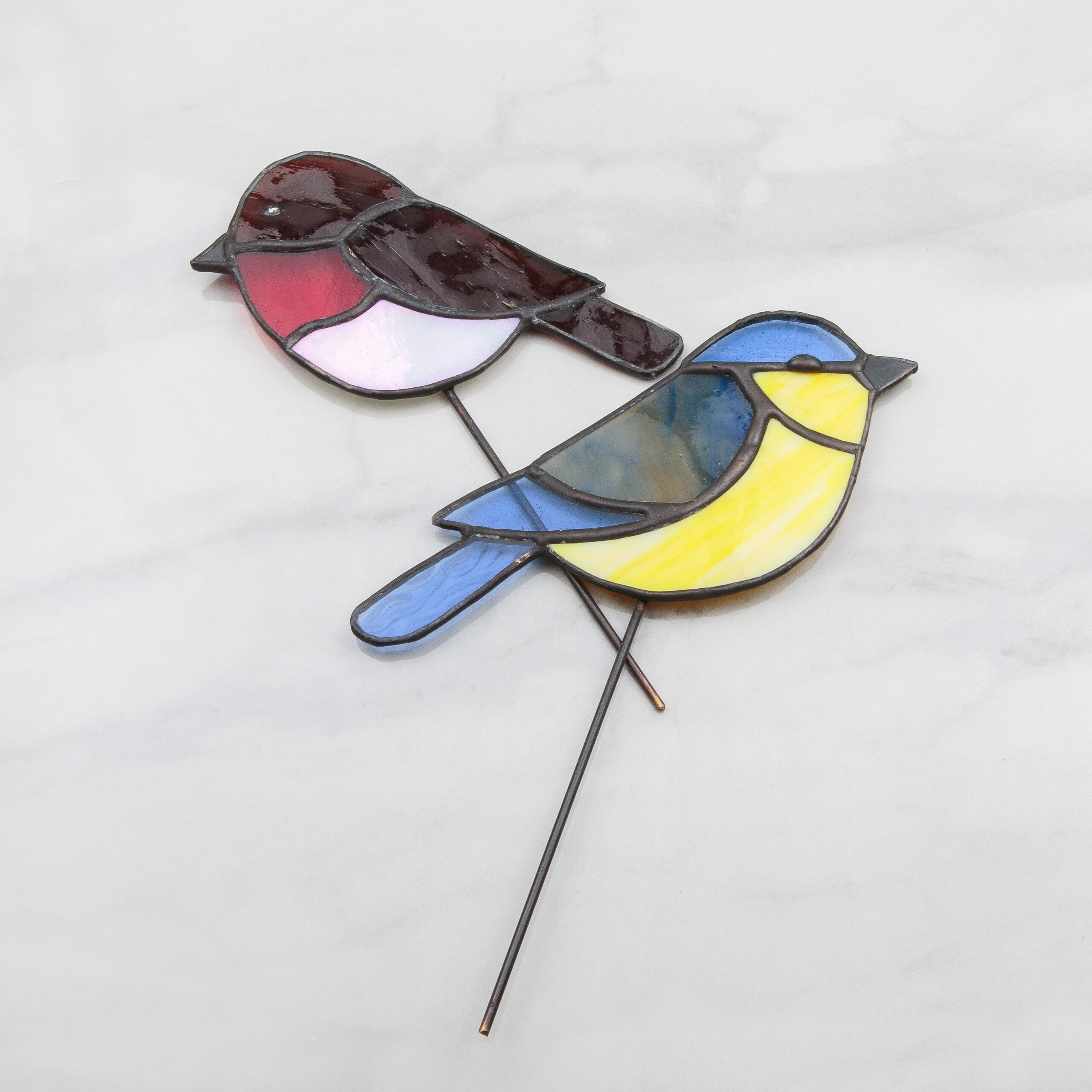 Stained Glass House Plant Bird Buddy Workshop