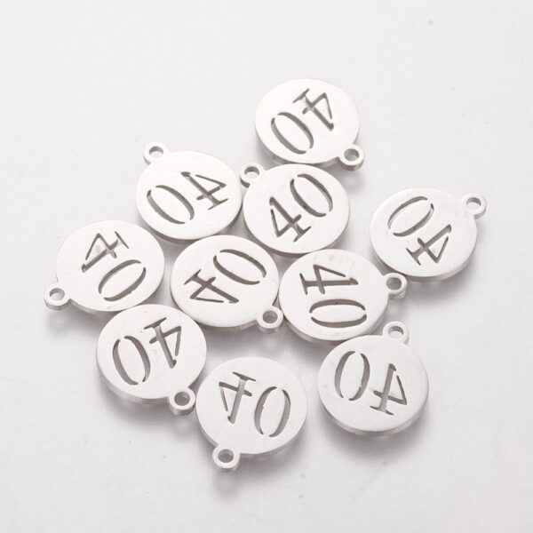 Stainless Steel Number Charms - Image 4