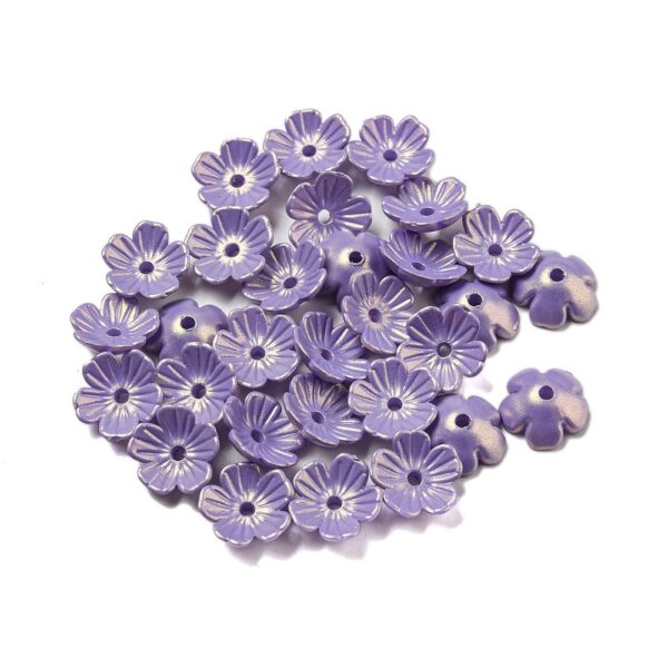 Acrylic Flower Bead Cap - Image 3