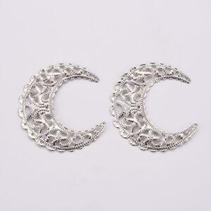 Decorative Moon Link Connector Charms - Riverside Beads