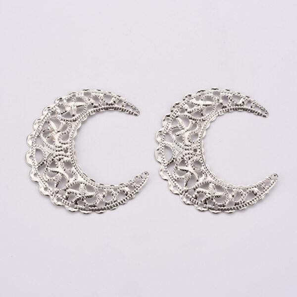 Decorative Moon Link Connector Charms - Riverside Beads