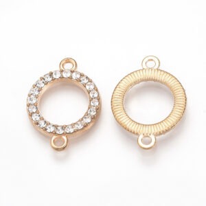 Diamante Ring Link Connector Charm - Riverside Beads
