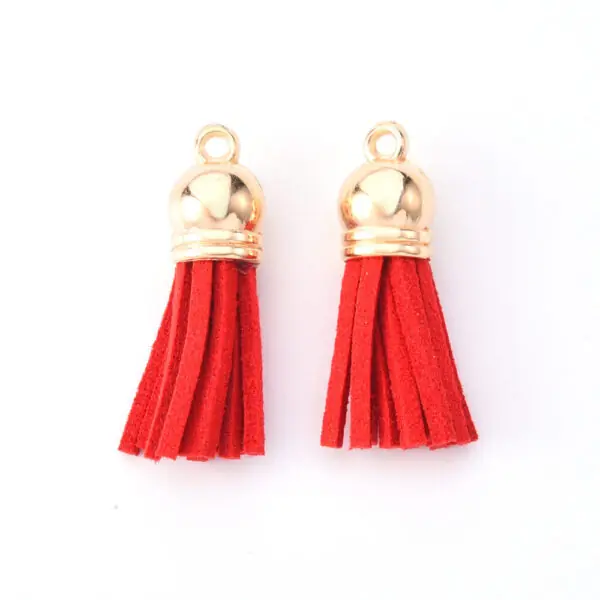 Faux Suede Tassel Pendant - Image 2