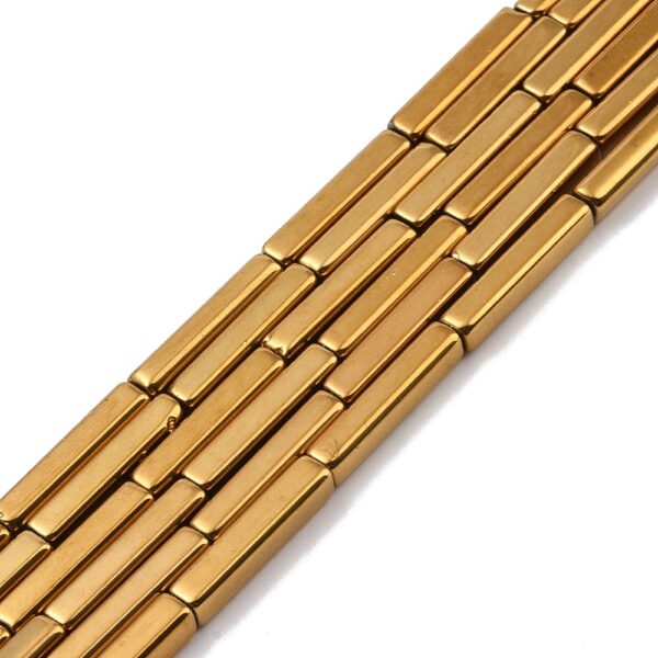 Glass Rectangle Metallic Bead - Image 4