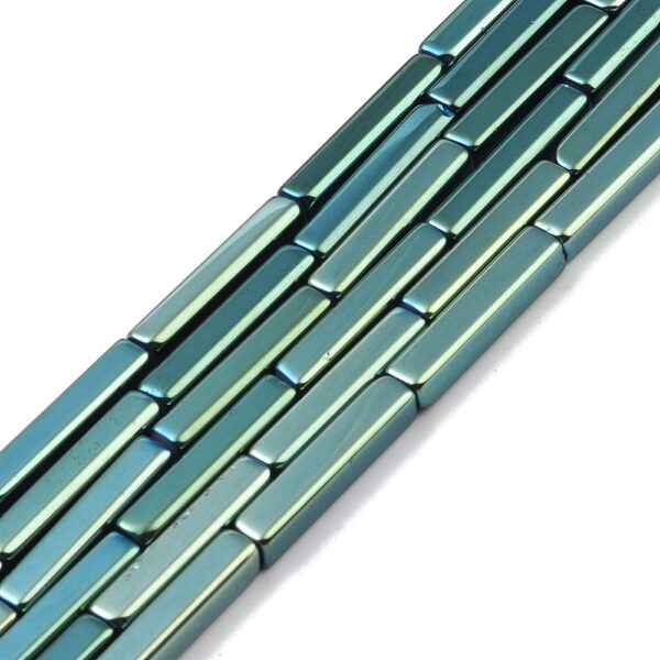 Glass Rectangle Metallic Bead - Image 3