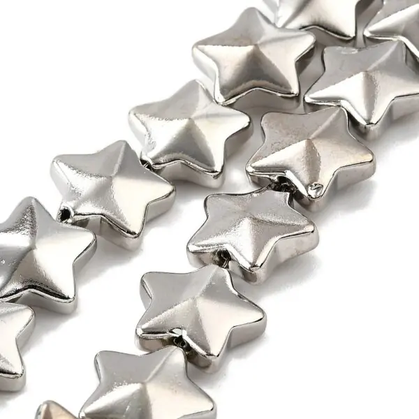 Large Plated Glass Star Bead - Image 2
