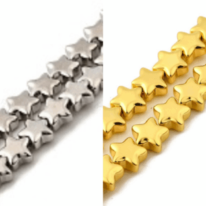 Small Plated Glass Star Bead