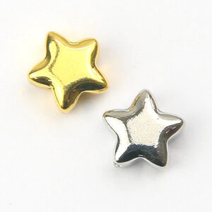 Small Plated Glass Star Bead - Riverside Beads