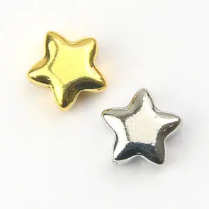 Small Plated Glass Star Bead - Riverside Beads