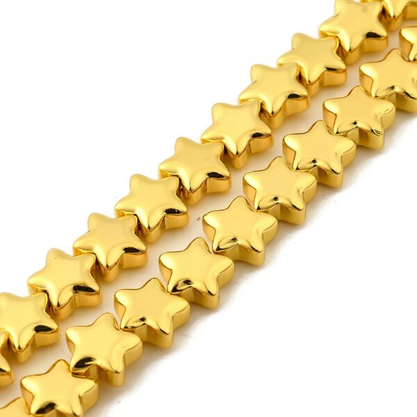 Small Plated Glass Star Bead - Image 2