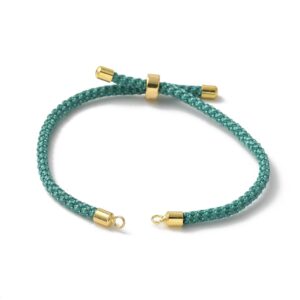 Teal Slider Cord Bracelet