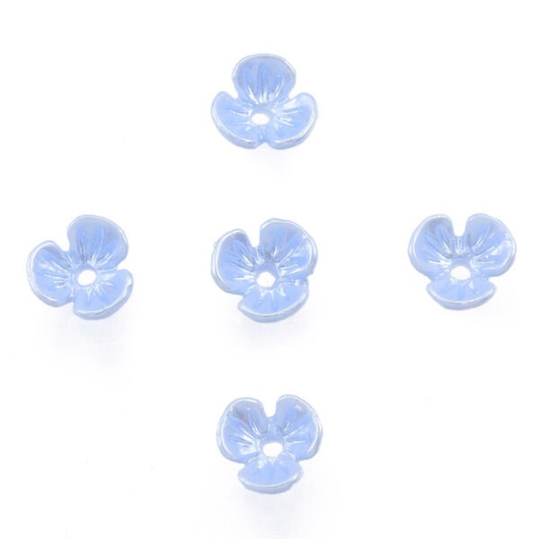 Acrylic Three Petal Flower Bead Cap - Image 2