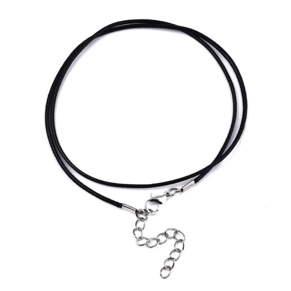 Black Cotton Cord Necklace