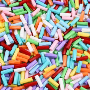 Bright Glass Twisted Bugle Beads