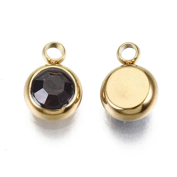 Diamante Birthstone Charms - Gold - Image 4
