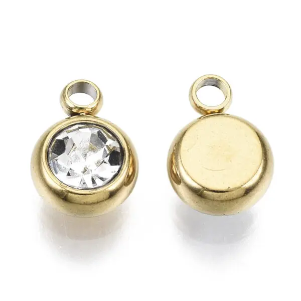 Diamante Birthstone Charms - Gold - Image 9