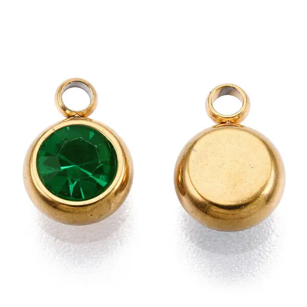 Diamante Birthstone Charms - Gold - Image 3