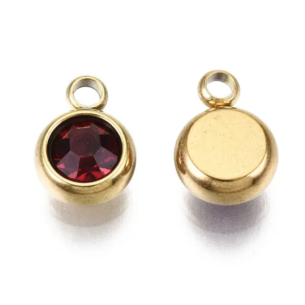 Diamante Birthstone Charms - Gold - Image 10