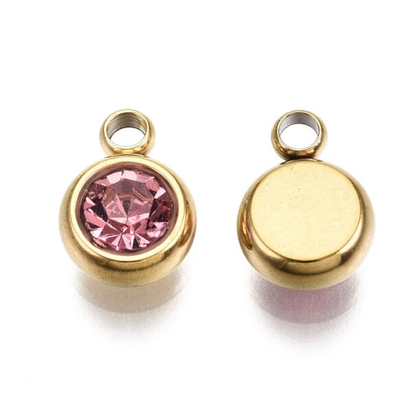 Diamante Birthstone Charms - Gold - Image 8