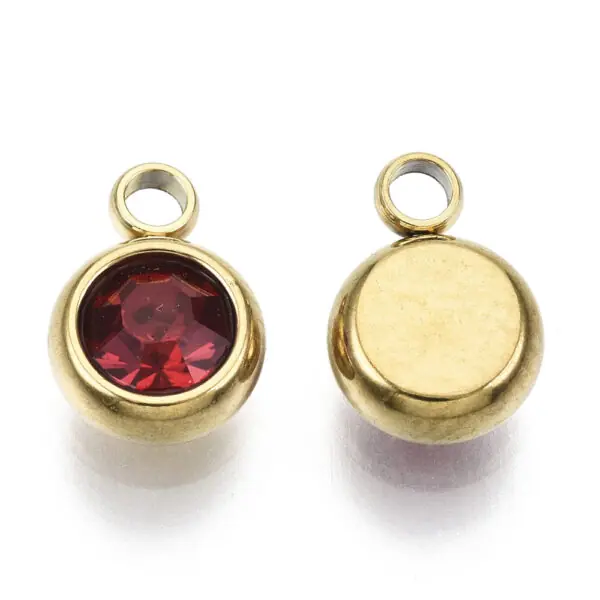 Diamante Birthstone Charms - Gold - Image 2