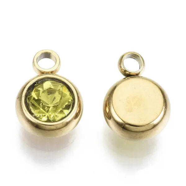 Diamante Birthstone Charms - Gold - Image 11