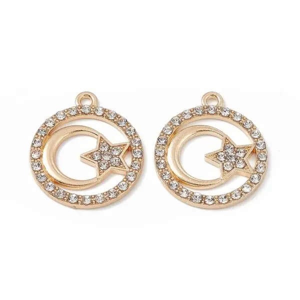 Diamante Moon And Star Charms - Image 3