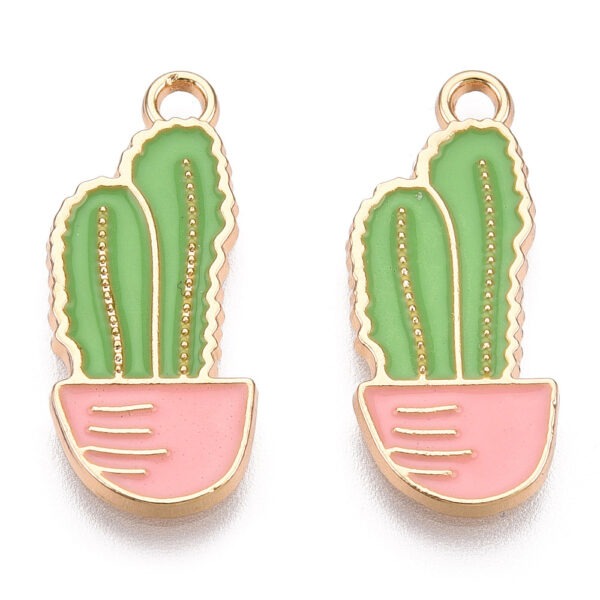 Enamel Cactus Pot Charms - Image 2