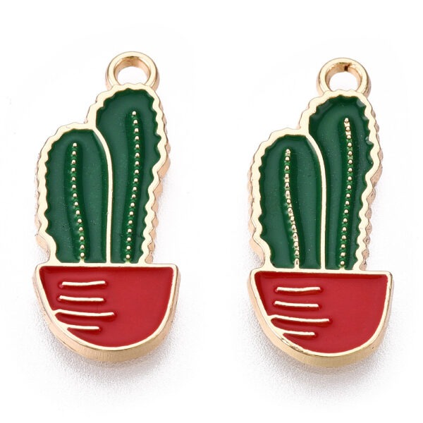 Enamel Cactus Pot Charms - Image 3