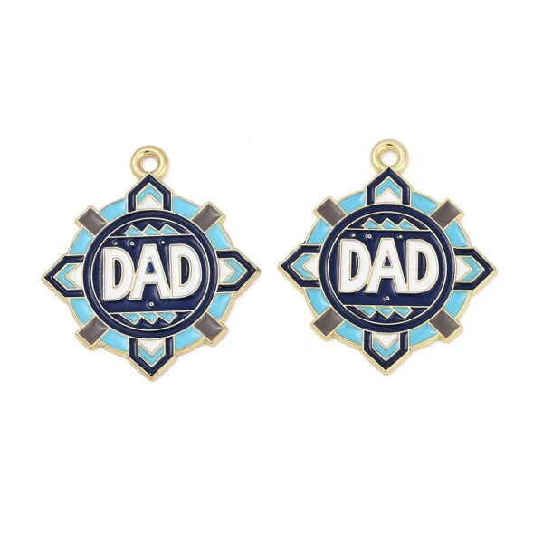 Enamel Dad Charms