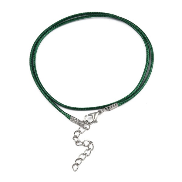 Green Cotton Cord Necklace