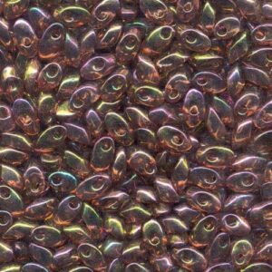 Long Magatamas Dark Topaz Rose Gold Luster - Riverside Beads