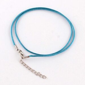 Light Blue Cotton Cord Necklace