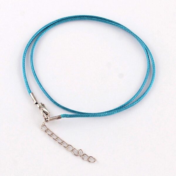 Light Blue Cotton Cord Necklace