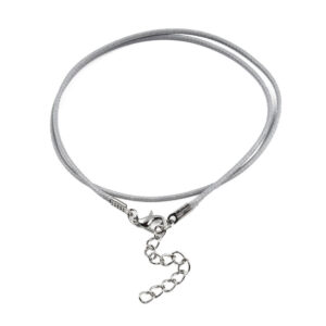 Light Grey Cotton Cord Necklace