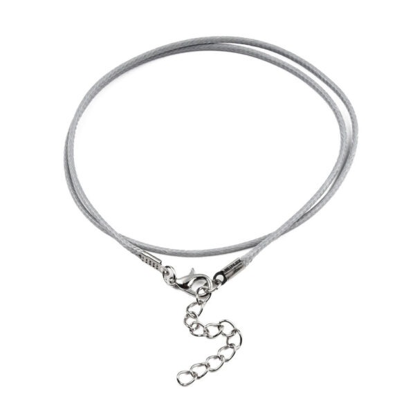 Light Grey Cotton Cord Necklace