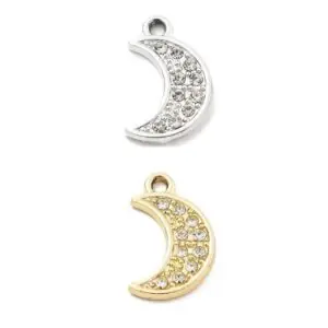 Diamante Moon Charms