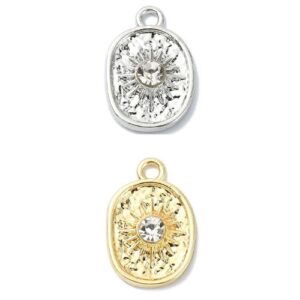 Diamante Star Burst Charms