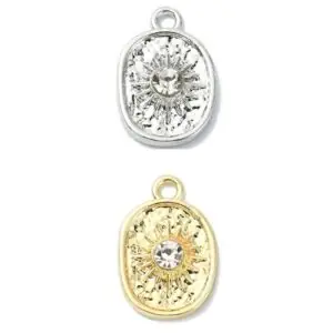 Diamante Star Burst Charms