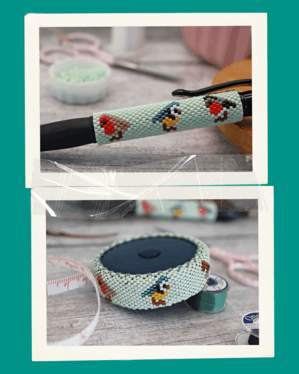 Beaded Bird Tape Measure & Pen Set - Riverside Beads