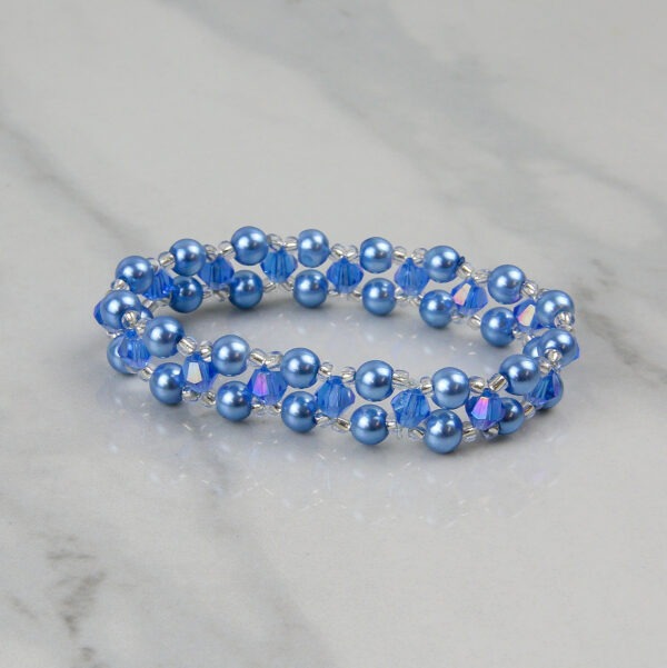 Pearl Crystal Weave Bracelet Kit - Makes 2 - Image 4