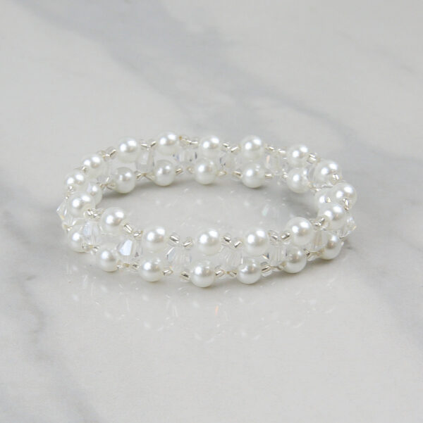 Pearl Crystal Weave Bracelet Kit - Makes 2 - Image 3